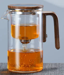 Glass Teapot with Tea-Water Separation Tea Set
