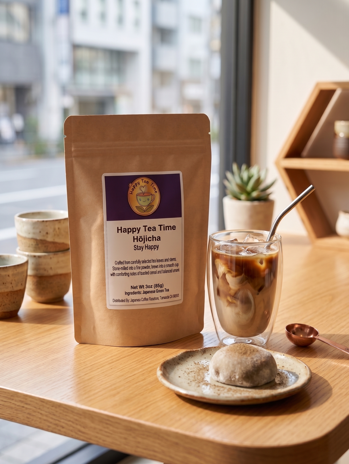 Hōjicha Powder: Roasted Green Tea 3 oz