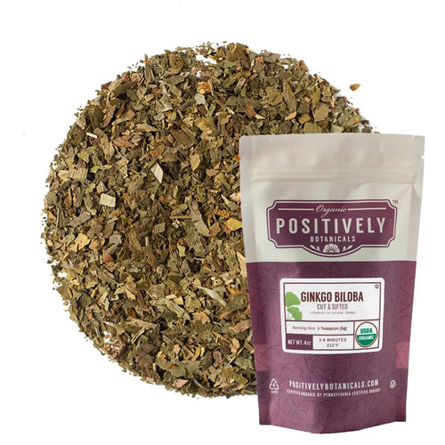 Organic Ginkgo Tea by Positively Botanicals - 4oz Loose Leaf