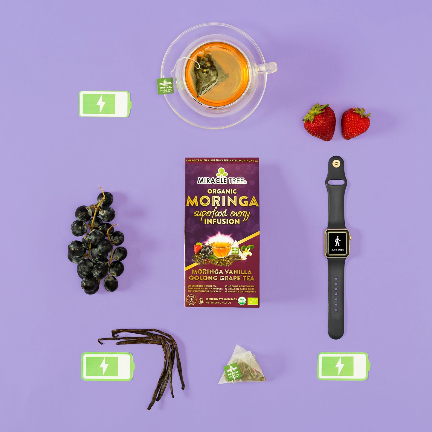 Moringa Vanilla Oolong Grape Tea
