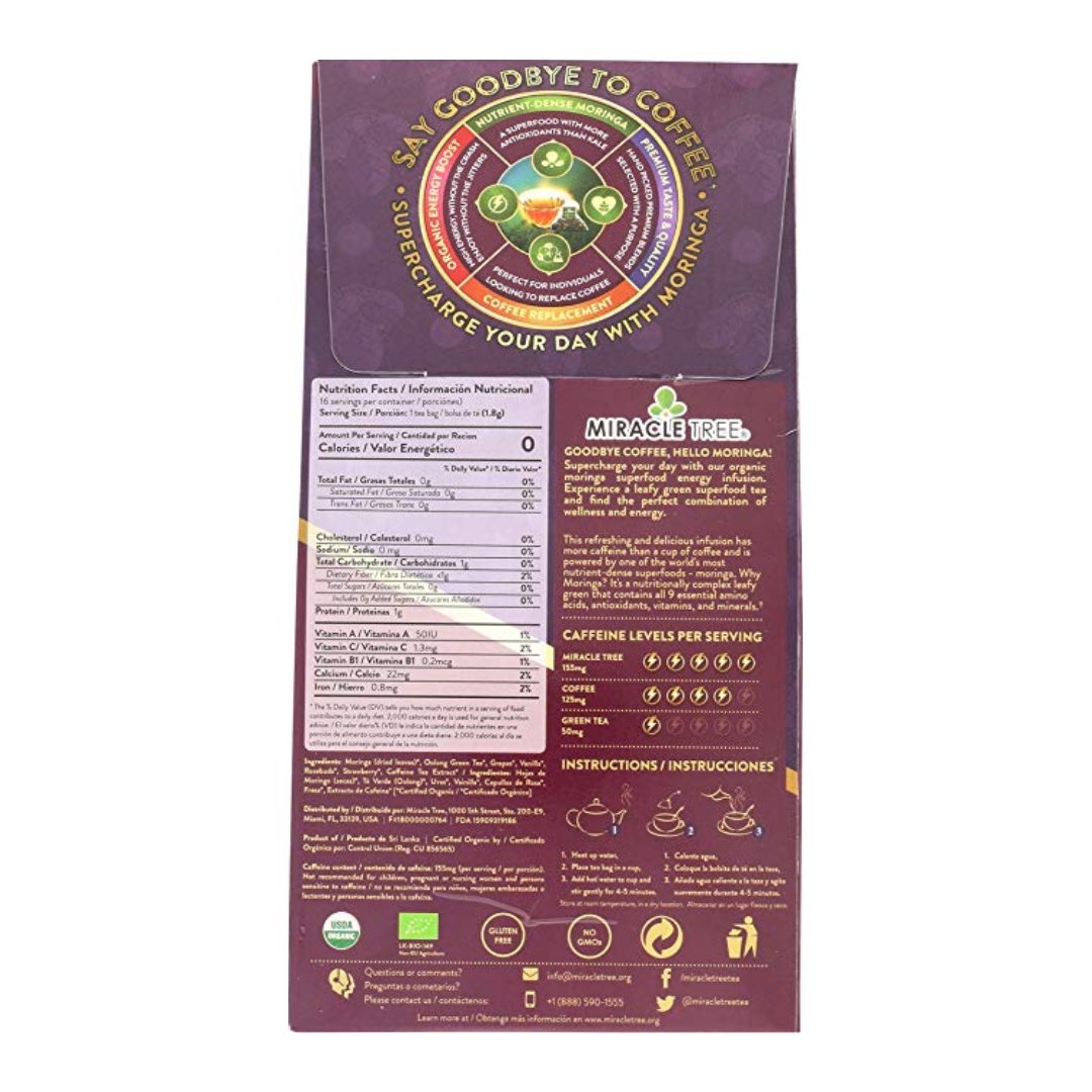 Organic Moringa Vanilla Oolong Grape Tea