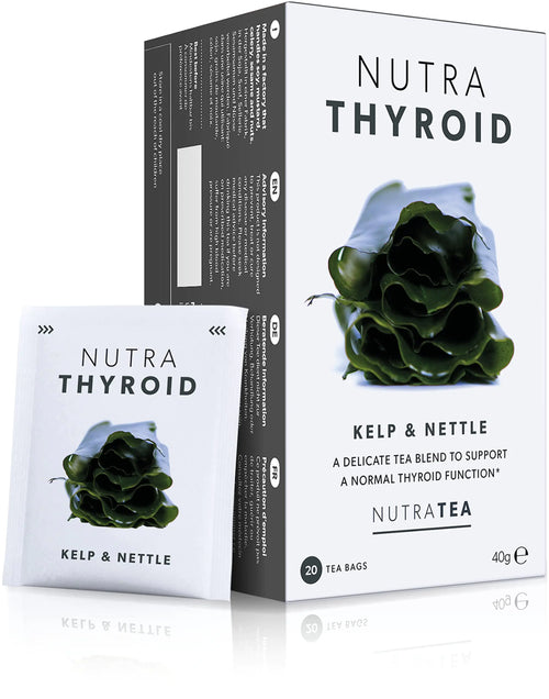 NUTRATHYROID - Thyroid Health Tea | Metabolism Tea - Providing Thyroid Support - Includes Kelp Bladderwrack & Ashwagandha - 20 Enveloped Tea Bags - by Nutra Tea - Herbal Tea